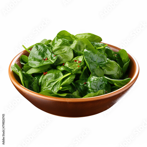 Spinach isolated background,created with Generative AI tecnology.