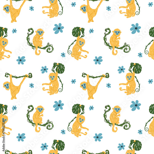 pattern with monkeys