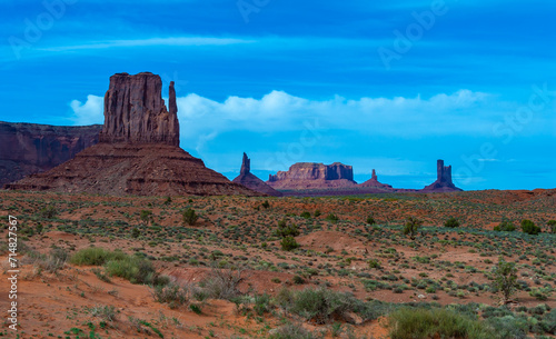 Arizona landscape, Sand dunes desert of Monument Valley, Arizona - Utah, USA