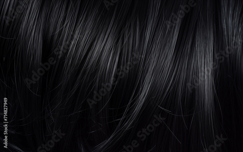 Black hair closeup,created with Generative AI tecnology. 