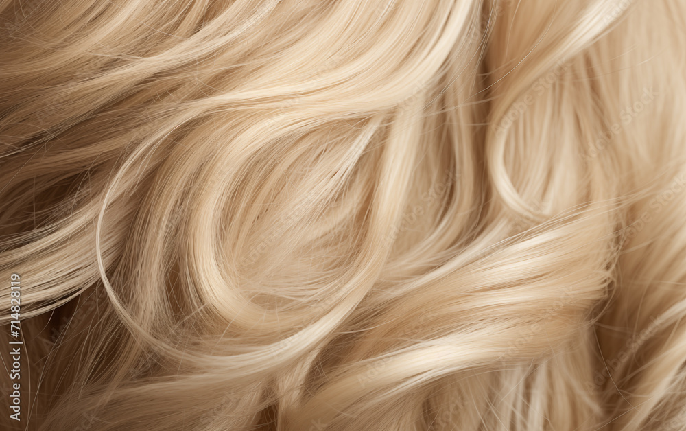 Blonde hair close-up,created with Generative AI tecnology. Blonde hair close-up,created with Generative AI tecnology.