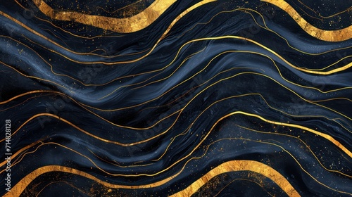 Gold and blue abstract