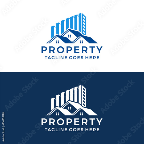 Property building logo design vector illustration 