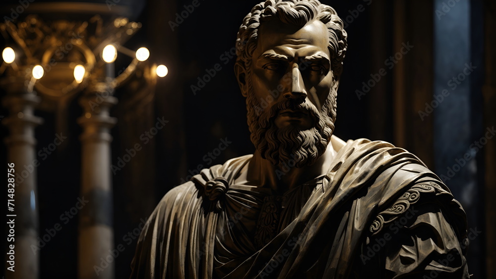 Zeno of Elea. The Marble Sculpture of an Ancient Greek Philosopher
