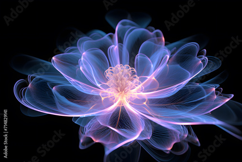 abstract fractal glowing flower