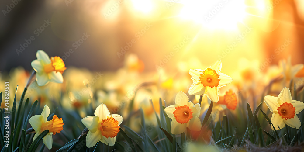 Golden Daffodils, with humble and pride in simplicity you can win the hearts, Treat  tumours with Narcissus- traditional treatment, a spiritual flowery banner, card yellow daffodill wallpaper