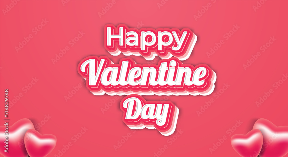 Happy Valentine Day 3d Text Effects