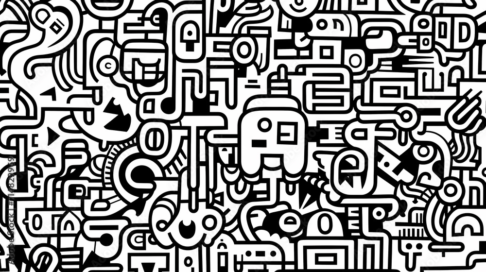 Cute graffiti art abstract background poster web page PPT, art background