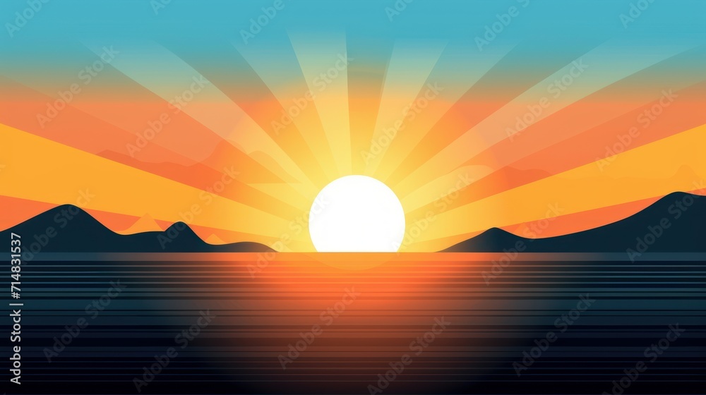 sunset over the sea, KI generated