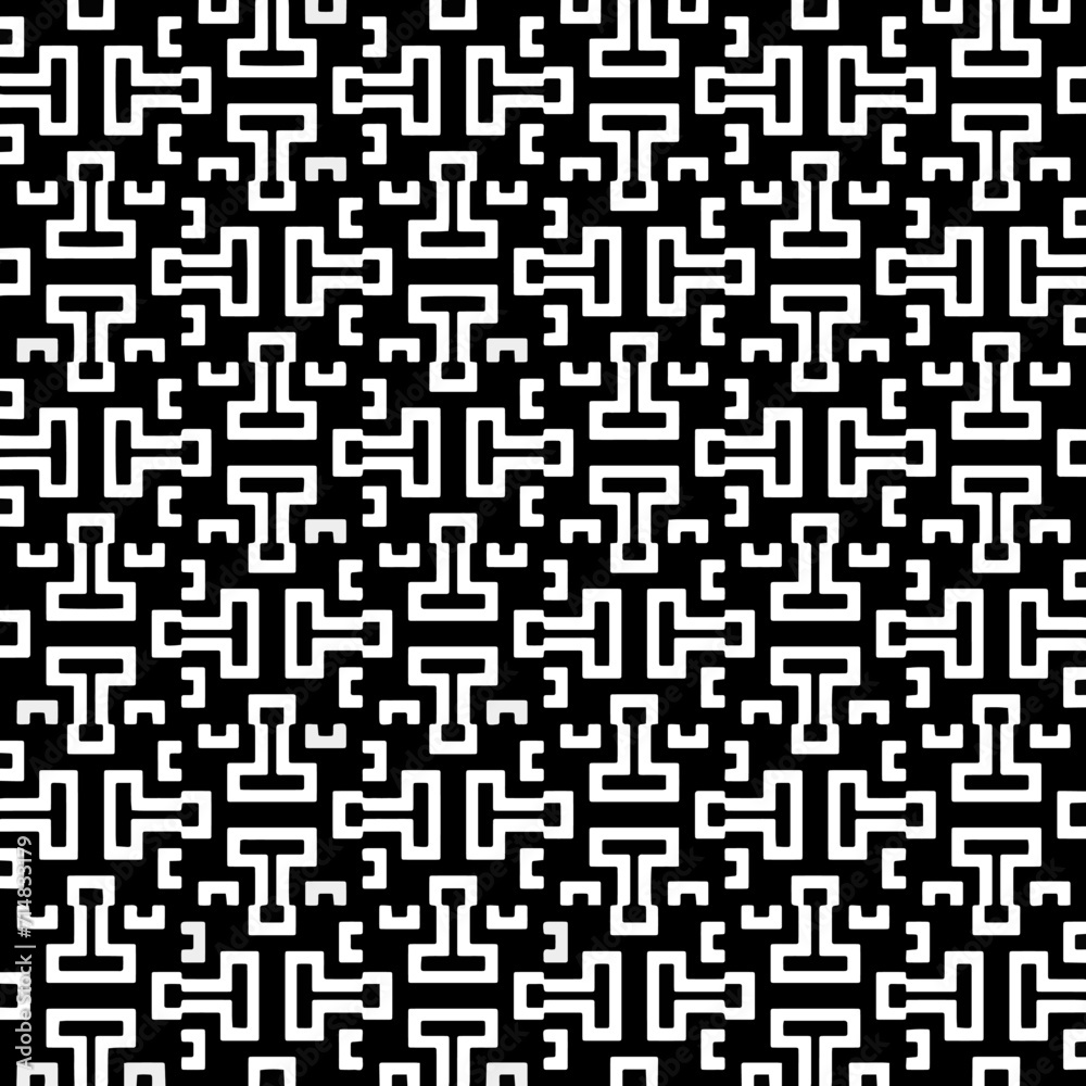A white background with black design.Seamless texture for fashion, textile design, on wall paper, wrapping paper, fabrics and home decor. Simple repeat pattern. Geometric patterns. A white background with black design.Seamless texture for fashion, textile design, on wall paper, wrapping paper, fabrics and home decor. Simple repeat pattern. Geometric patterns.