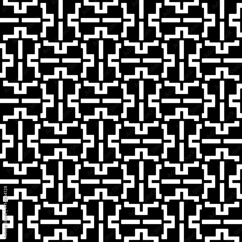 A white background with black design.Seamless texture for fashion, textile design, on wall paper, wrapping paper, fabrics and home decor. Simple repeat pattern. Geometric patterns. A white background with black design.Seamless texture for fashion, textile design, on wall paper, wrapping paper, fabrics and home decor. Simple repeat pattern. Geometric patterns.