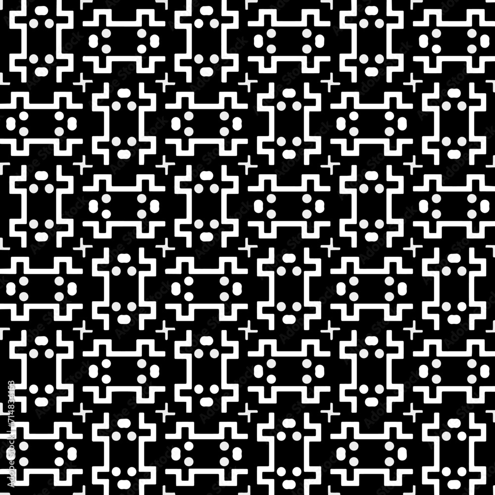 A white background with black design.Seamless texture for fashion, textile design, on wall paper, wrapping paper, fabrics and home decor. Simple repeat pattern. Geometric patterns. A white background with black design.Seamless texture for fashion, textile design, on wall paper, wrapping paper, fabrics and home decor. Simple repeat pattern. Geometric patterns.