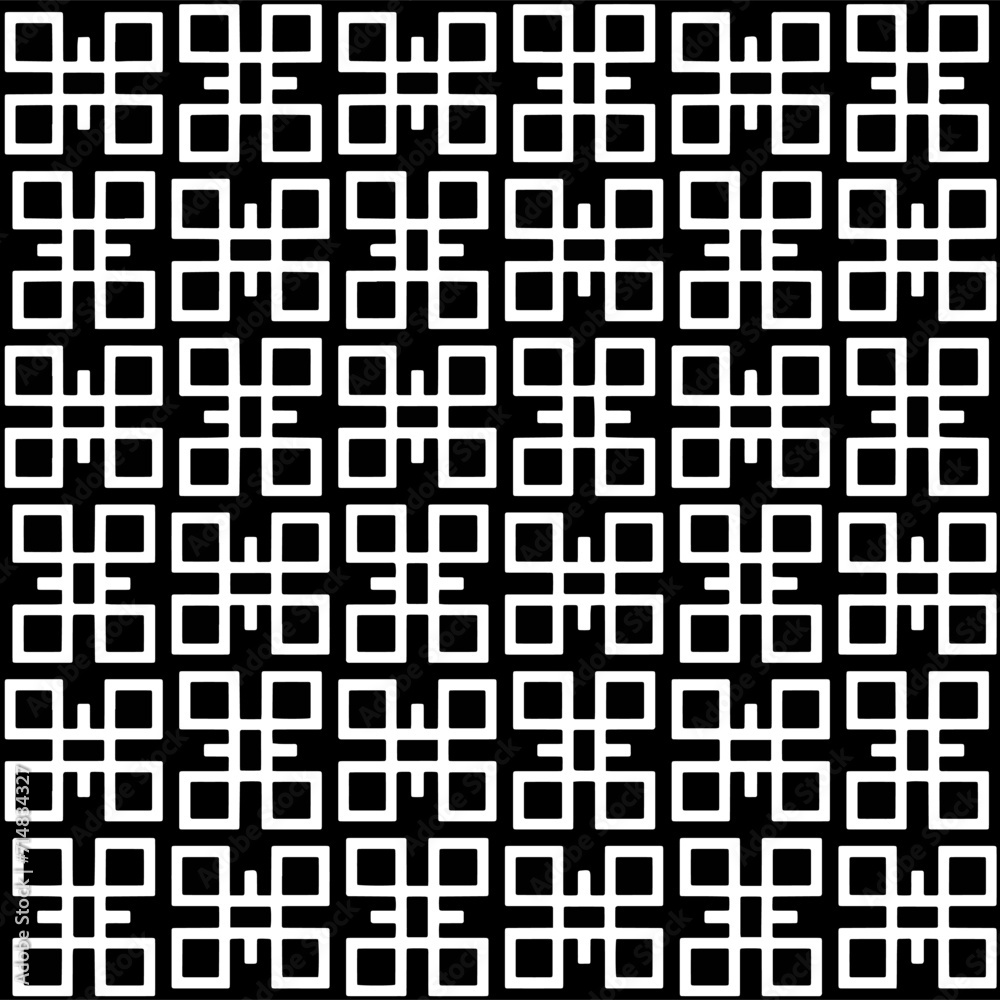 A white background with black design.Seamless texture for fashion, textile design, on wall paper, wrapping paper, fabrics and home decor. Simple repeat pattern. Geometric patterns. A white background with black design.Seamless texture for fashion, textile design, on wall paper, wrapping paper, fabrics and home decor. Simple repeat pattern. Geometric patterns.