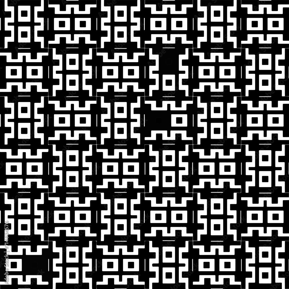 A white background with black design.Seamless texture for fashion, textile design, on wall paper, wrapping paper, fabrics and home decor. Simple repeat pattern. Geometric patterns. A white background with black design.Seamless texture for fashion, textile design, on wall paper, wrapping paper, fabrics and home decor. Simple repeat pattern. Geometric patterns.