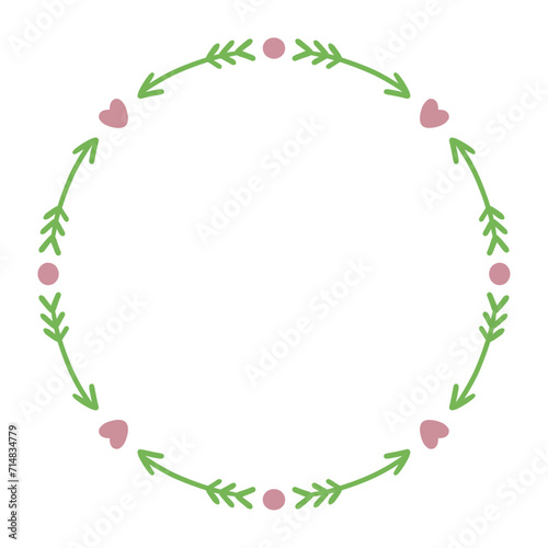 pink frame Arrow Wreath