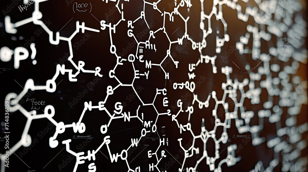 Obraz premium simple one formula on screen black background