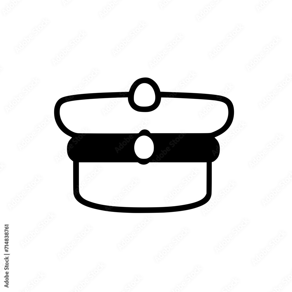 Pillbox Hatt Icon SVG Black And White Illustration Art Generative AI. Pillbox Hatt Icon SVG Black And White Illustration Art Generative AI.