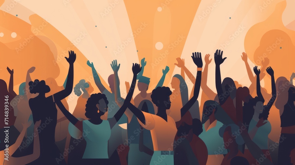 Party crowd, KI generated Party crowd, KI generated