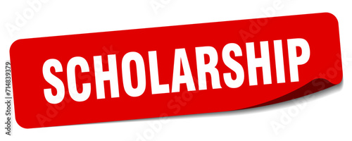scholarship sticker. scholarship label