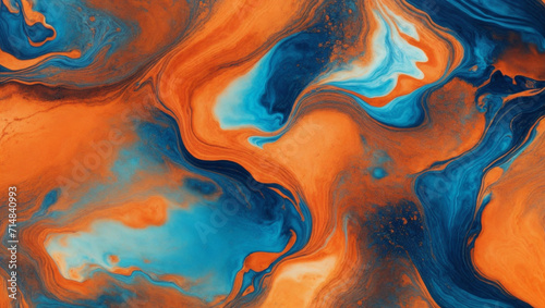 Fragment of multicolored texture painting. Currents of translucent hues, snaking metallic swirls, and foamy sprays of color shape the landscape of these free-flowing textures