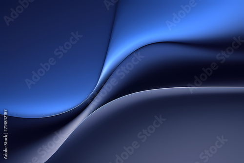 Light Dark Blue Wave Background, Abstract geometric background with liquid shapes. Vector illustration.