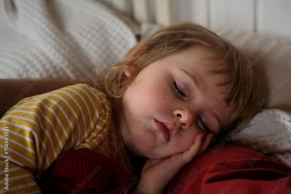 Child Falls Asleep. Peaceful Adorable Baby Sleeping at Home. Slumbering Little Toddler. Two Years Old Girl Sleeps. Nursery Room Interior Background. Serene Dream. Cute Face Close Up. Deep Kid Slumber Child Falls Asleep. Peaceful Adorable Baby Sleeping at Home. Slumbering Little Toddler. Two Years Old Girl Sleeps. Nursery Room Interior Background. Serene Dream. Cute Face Close Up. Deep Kid Slumber