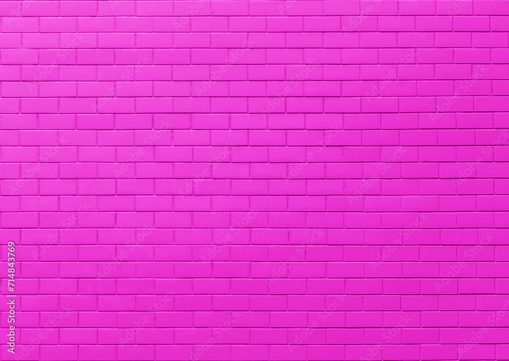 Pink brick wall background. Bright pink brick wall texture for design ...