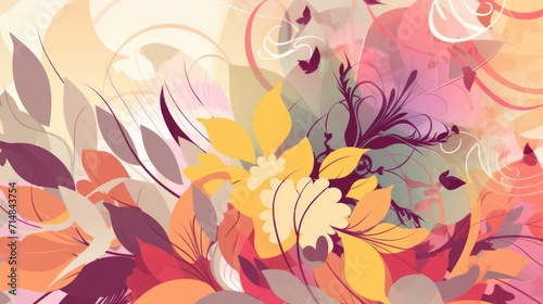 colored leafs, Generated KI