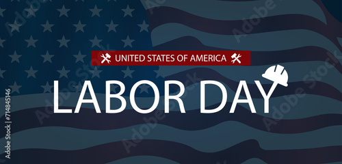 Happy Labor Day United States Of Ameria Text Design photo