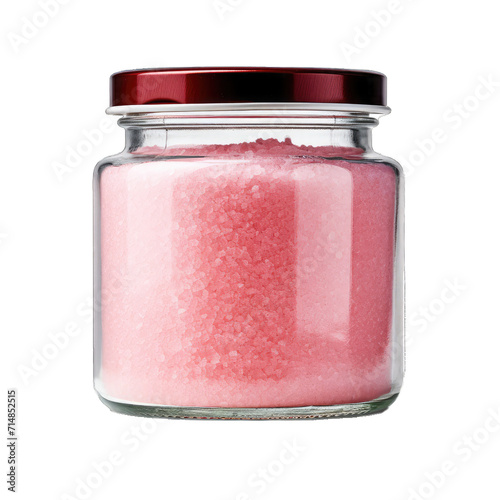 A Jar of Scented Bath Salts.. Isolated on a Transparent Background. Cutout PNG.