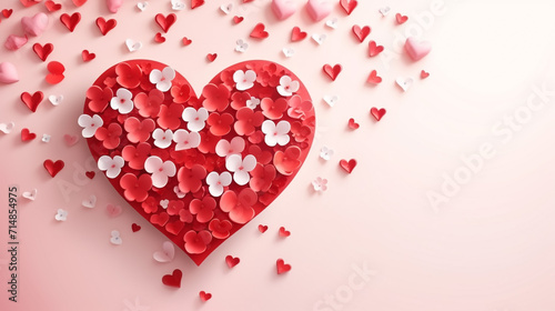 Red heart Valentine s day background 