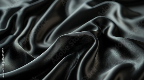 Abstract Background Featuring Folds of Silk Fabric, Showcasing the Luxurious Texture and Play of Light Within the Material's Drapes. Ideal for Banners, Wallpapers, or Backgrounds