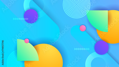 Colorful colourful vector abstract geometrical gradient shape modern background. Abstract gradient shapes background for presentation, business report, card, banner, poster
