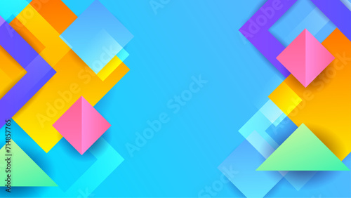 Colorful colourful vector abstract geometric gradient shapes background. Abstract gradient shapes background for presentation, business report, card, banner, poster