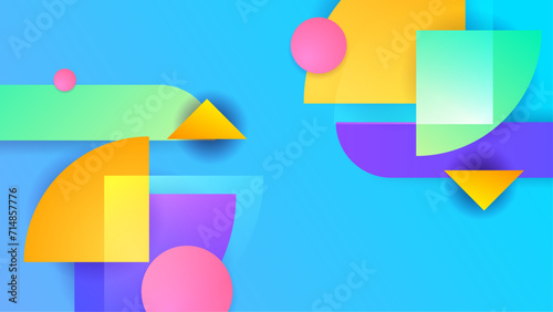 Colorful colourful vector gradient geometric abstract background design. Abstract gradient shapes background for presentation, business report, card, banner, poster