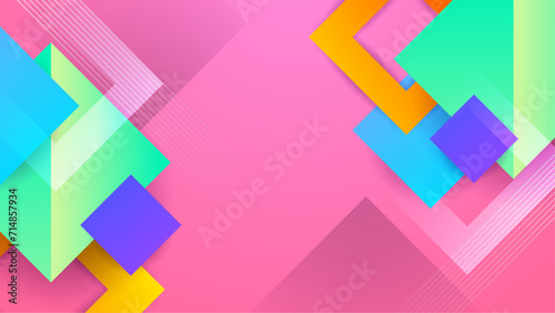 Colorful colourful vector minimalist simple abstract geometric gradient background. Abstract gradient shapes background for presentation, business report, card, banner, poster
