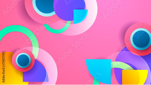 Colorful colourful vector abstract gradient background with simple geometric shapes. Abstract gradient shapes background for presentation, business report, card, banner, poster