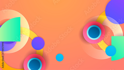 Colorful colourful vector abstract geometrical gradient shape modern background. Abstract gradient shapes background for presentation, business report, card, banner, poster