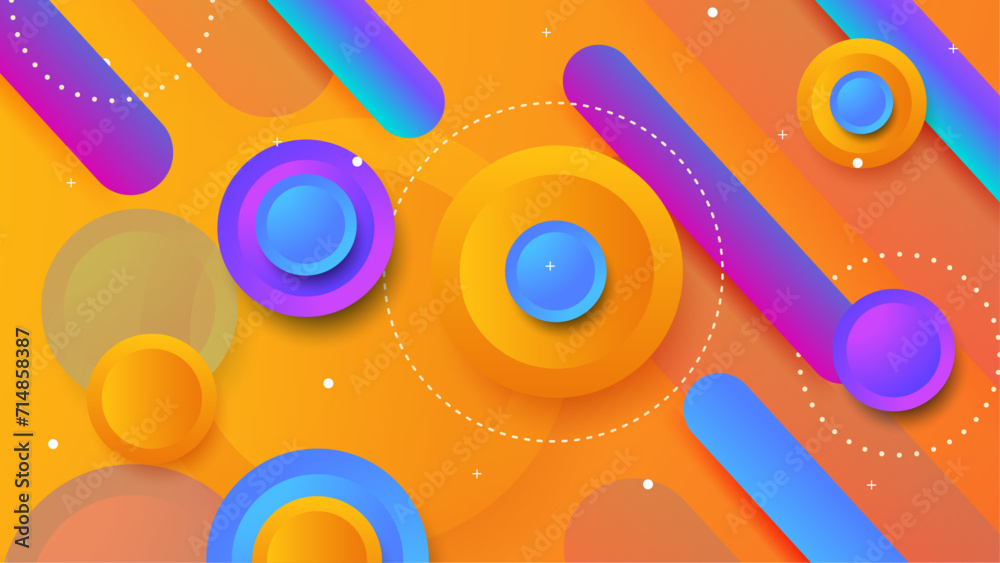 Obraz premium COLOR vector gradient geometric abstract background design. Abstract gradient shapes background for presentation, business report, card, banner, poster
