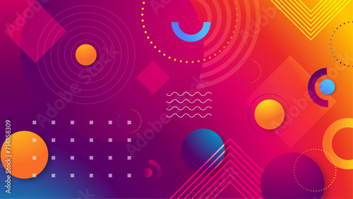 Colorful colourful vector gradient abstract background with geometric shapes elements. Abstract gradient shapes background for presentation, business report, card, banner, poster