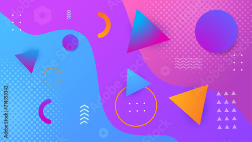 Colorful colourful vector minimalist simple abstract geometric gradient background. Abstract gradient shapes background for presentation, business report, card, banner, poster