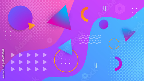 Colorful colourful vector abstract gradient background with simple geometric shapes. Abstract gradient shapes background for presentation, business report, card, banner, poster