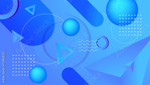 Blue and white vector abstract geometrical gradient shape modern background. Abstract gradient shapes background for presentation, business report, card, banner, poster