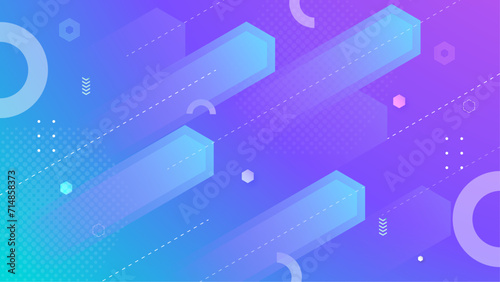 Purple violet blue and white vector gradient abstract background with geometric shapes elements. Abstract gradient shapes background for presentation, business report, card, banner, poster