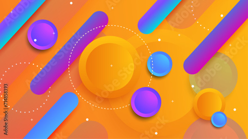 COLOR vector abstract geometric gradient shapes background. Abstract gradient shapes background for presentation, business report, card, banner, poster