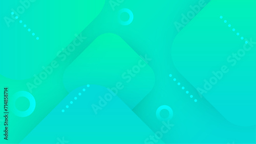 Blue and green vector gradient geometric abstract background design. Abstract gradient shapes background for presentation, business report, card, banner, poster