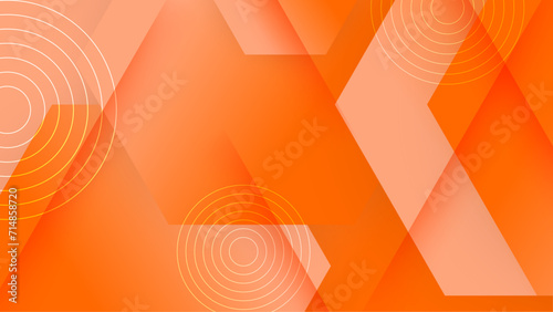 Orange and white vector abstract geometric gradient shapes background. Abstract gradient shapes background for presentation, business report, card, banner, poster