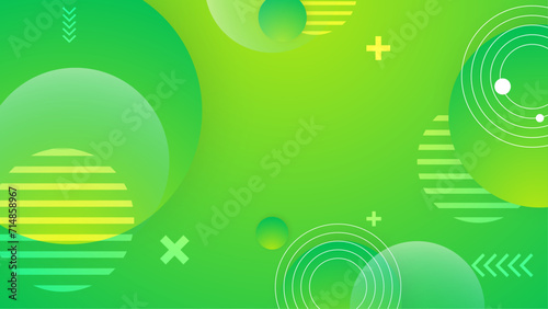 Green and white vector abstract geometrical gradient shape modern background. Abstract gradient shapes background for presentation, business report, card, banner, poster