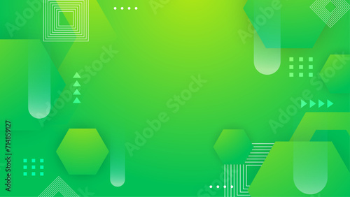 Green and white vector gradient abstract background with geometric shapes elements. Abstract gradient shapes background for presentation, business report, card, banner, poster