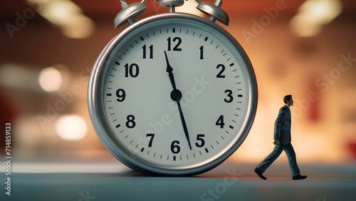 Represents the time-crunched lives of modern people. People living a busy life. 